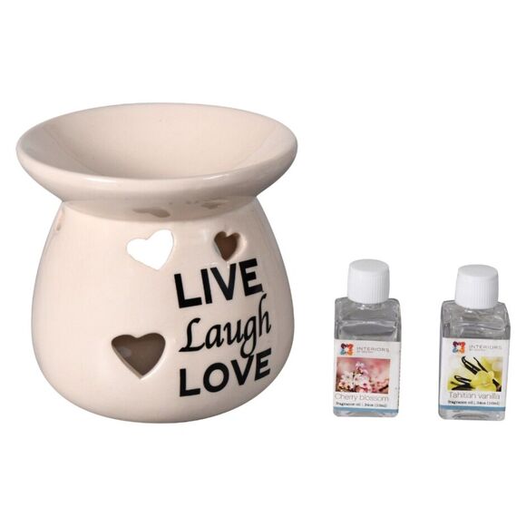 Interiors by Design Oil Warmer Gift Sets, 4 pc. Home Summer Fragrance:NIB/Sealed - Picture 3 of 5